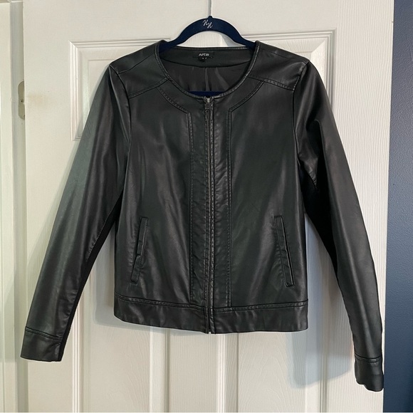 APT 9 Black Leather Jacket - Picture 1 of 6
